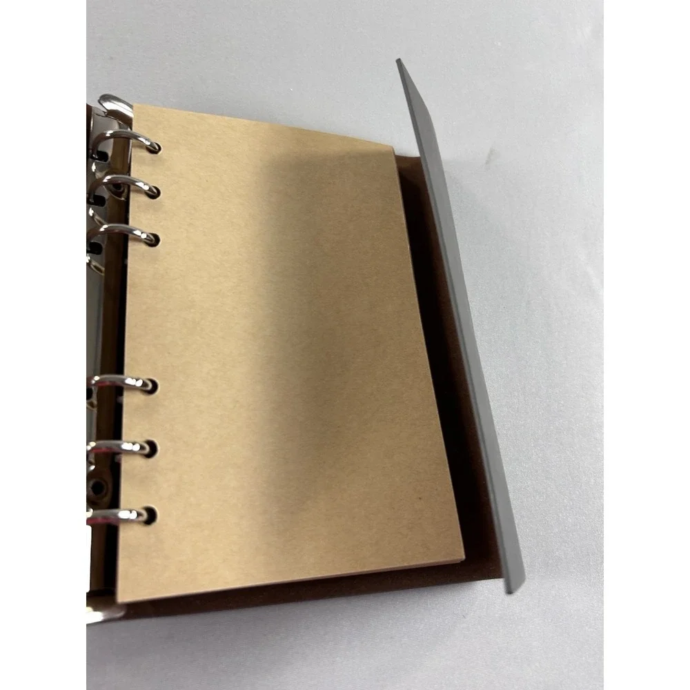 Leather Journal Refillable 6 Ring Binder Compass‎ Cover Anchor Charm Notebook